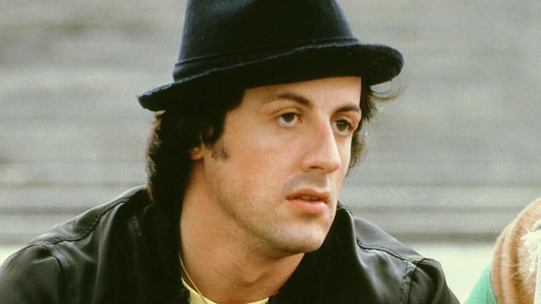 Rocky Balboa wearing black hat