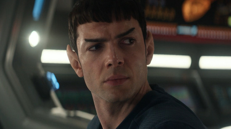 Spock looking over his shoulder