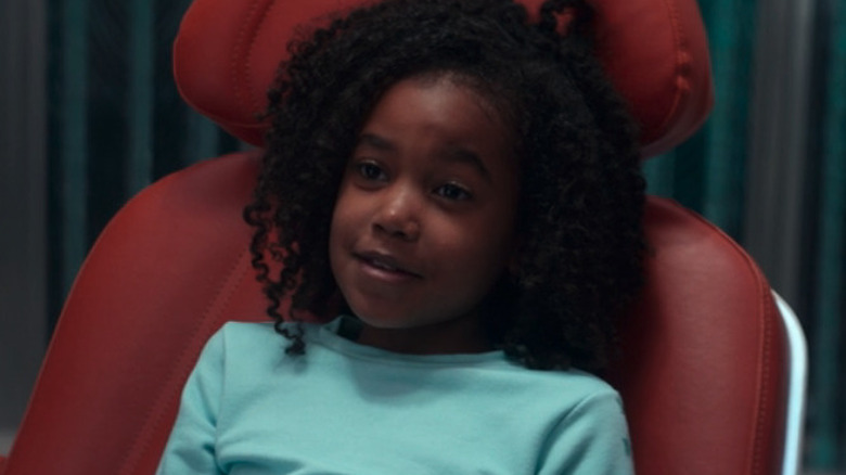 Rukiya sitting in sickbay.