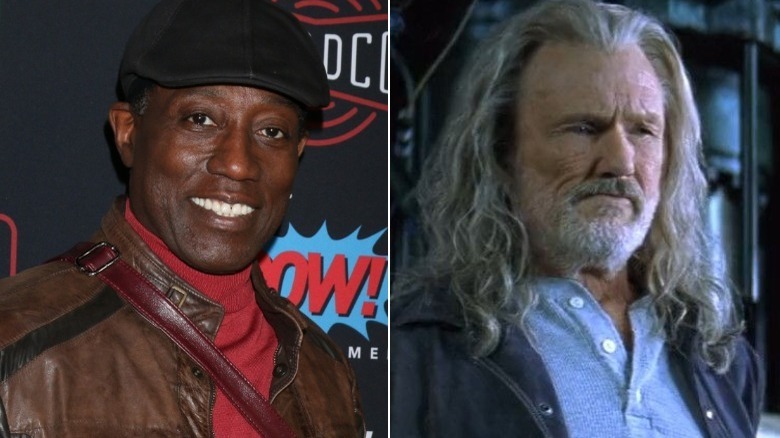 Split image of Wesley Snipes and Whistler in Blade