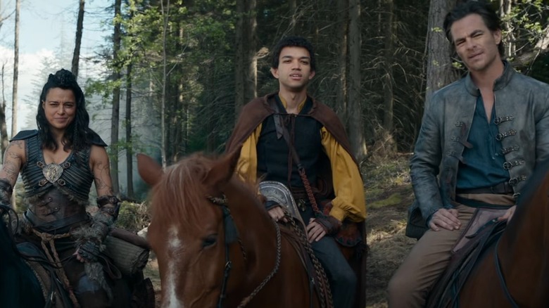 Holga, Simon, and Edgin riding horses