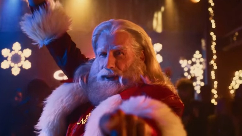 Santa Claus on dance floor