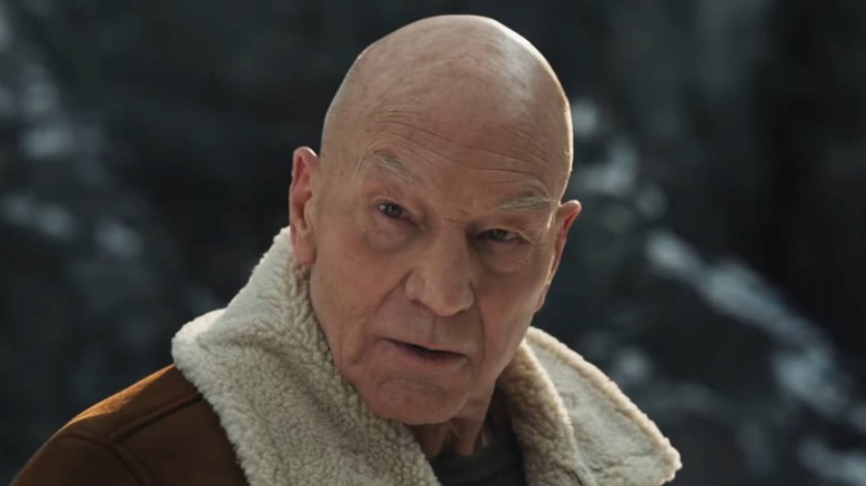 Patrick Stewart scowling