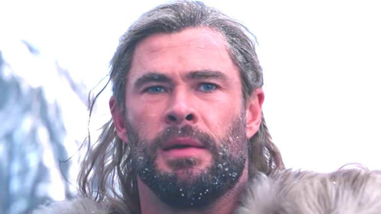 Thor covered in snow in Thor: Love and Thunder