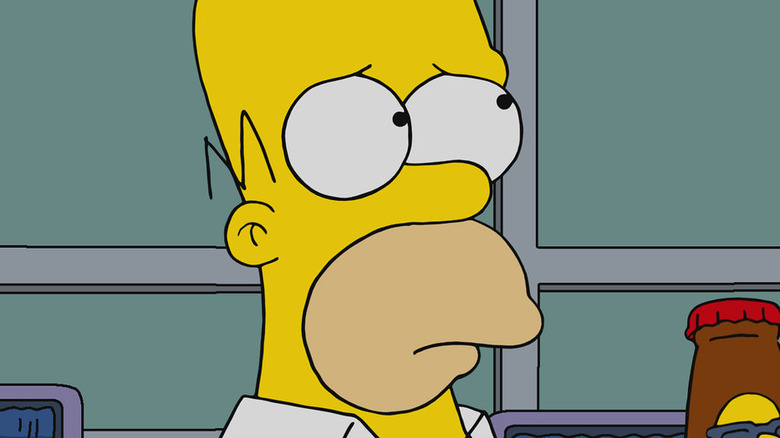 Homer Simpson frowning