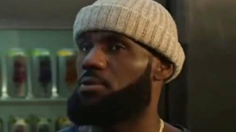 LeBron James pondering