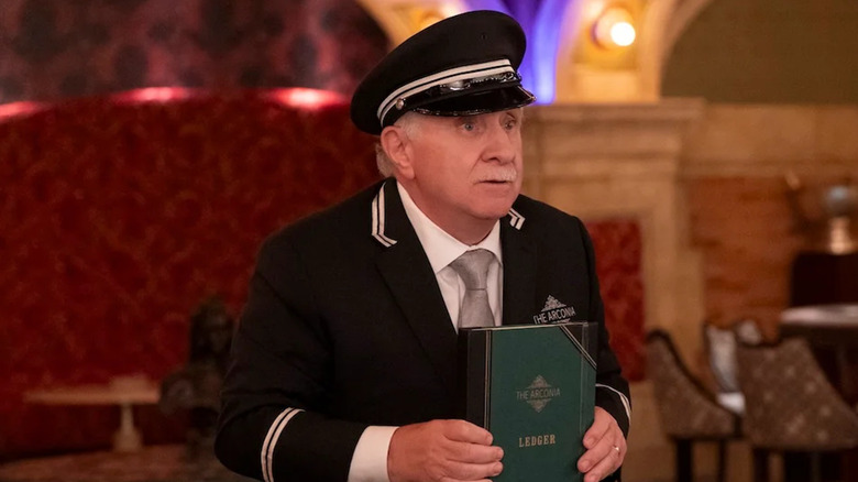 Lester looking nervous in "Only Murders in the Building"