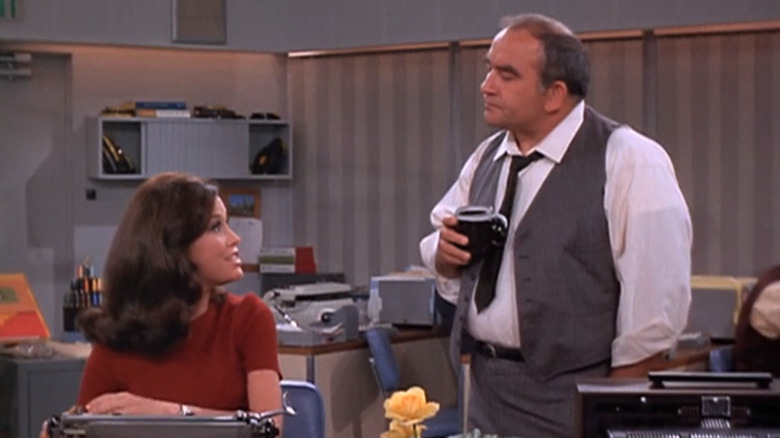 Lou Grant talking to Mary
