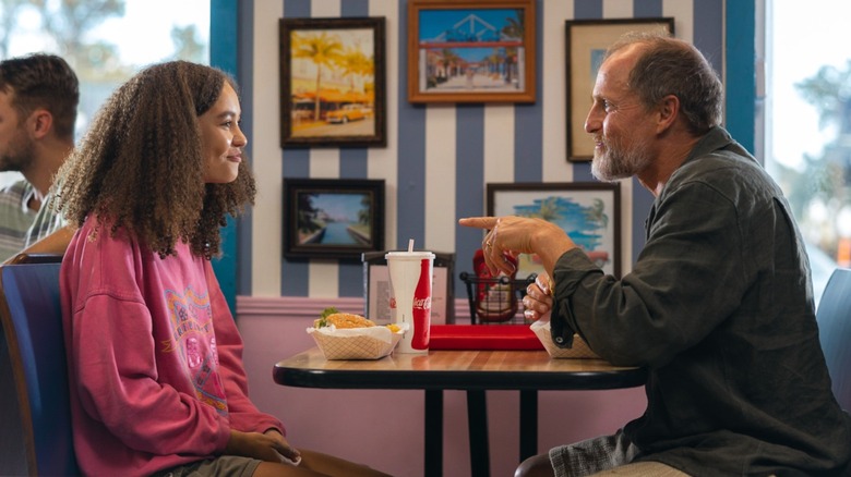 Doris and Paul converse in "Suncoast"