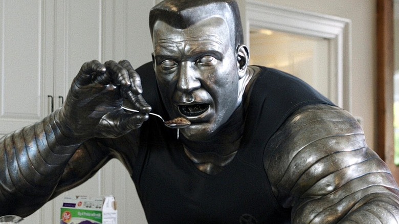 Colossus eating cereal