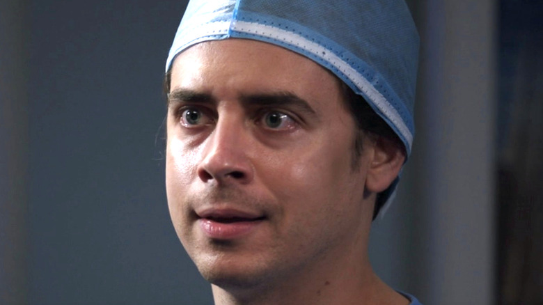 James Lanik wearing a scrub cap