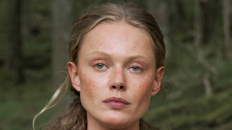 Freydis Eriksdotter Frida Gustavsson stares eyes hair