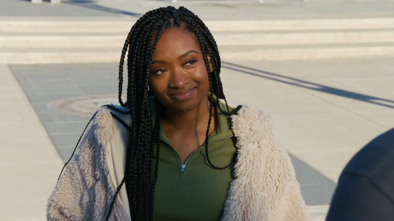 Kayla Smith smiling in NCIS: Los Angeles