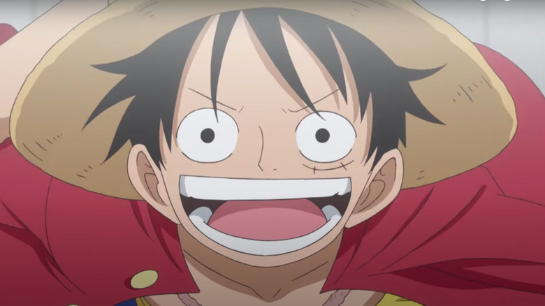 Luffy smiling in One Piece 