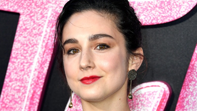 Molly Ephraim wearing red lipstick