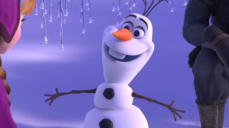 Olaf extending his arms