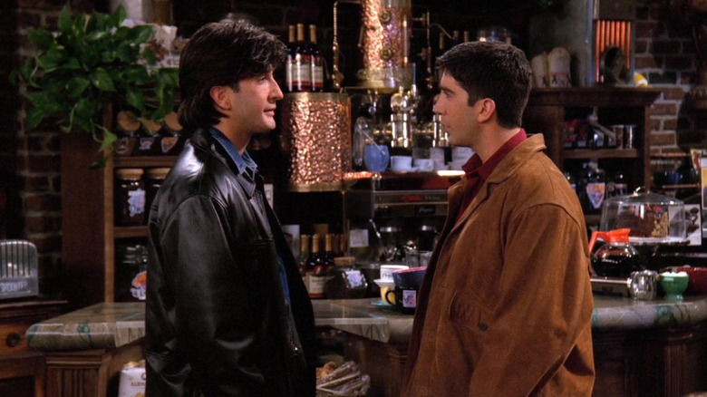 Ross and Russ talking in Central Perk