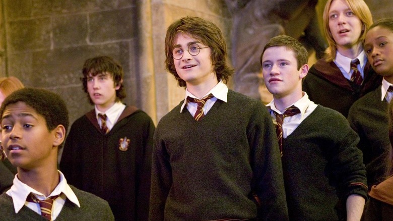 Harry and other Gryffindor students Goblet of Fire