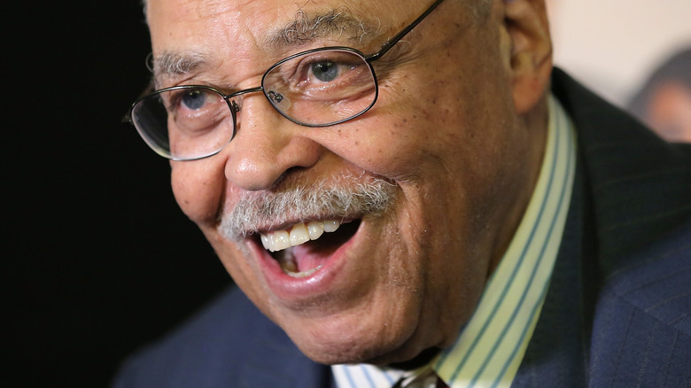 James Earl Jones smiling with glasses