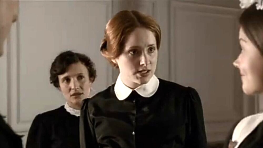 Sophie Rundle talks to Jenna Coleman in Titanic