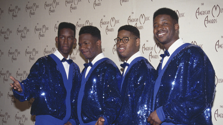 Boyz II Men wearing blue jackets