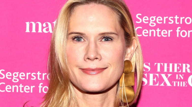 Stephanie March Pink Background