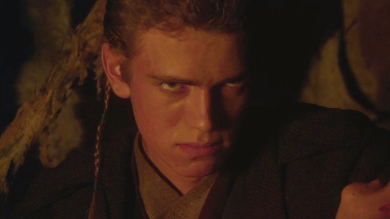 Anakan Skywalker glaring off screen