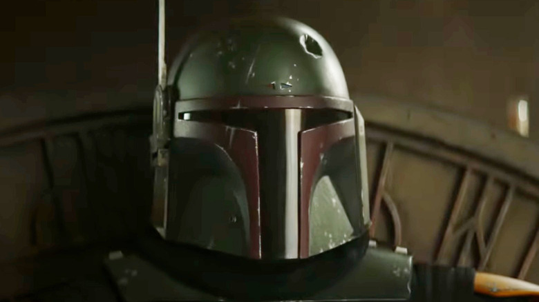 Boba Fett wearing his helmet