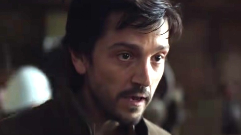 Diego Luna acting in Rogue One: A Star Wars Story