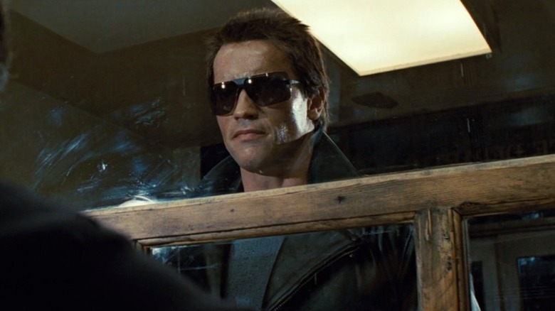 The Terminator visit the police station