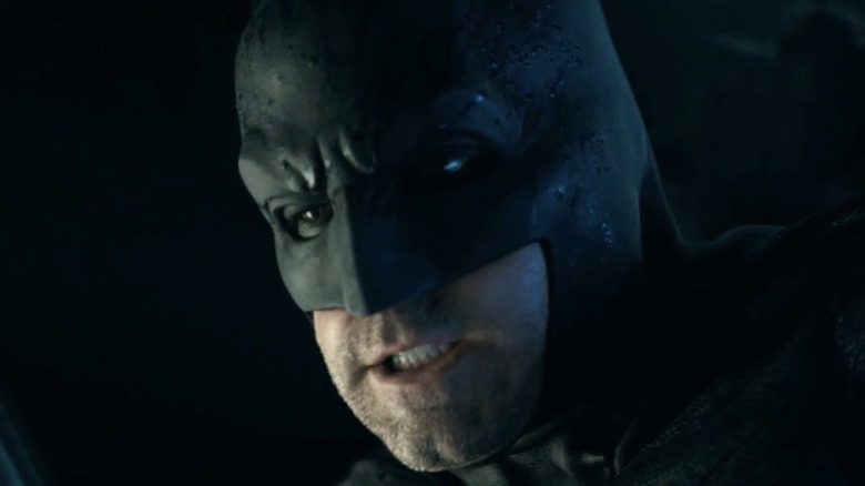 Batman grimaces in close-up