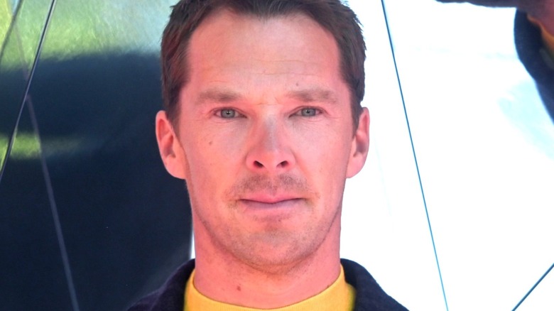 Benedict Cumberbatch wearing a yellow shirt
