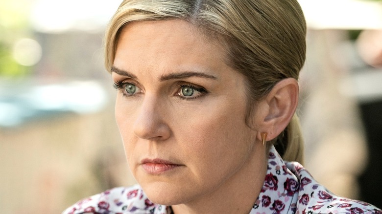 Rhea Seehorn looks offscreen as Kim Wexler in Better Call Saul