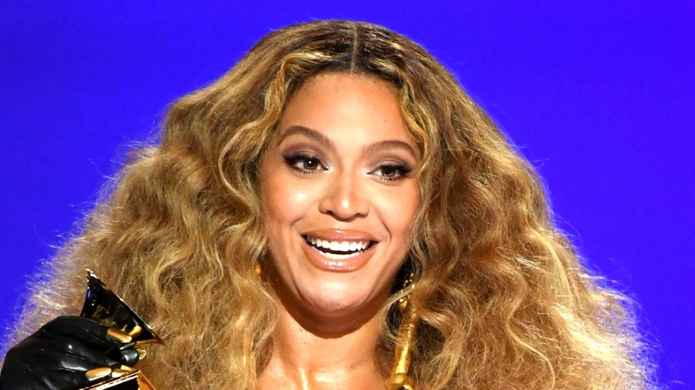Beyoncé accepting an award