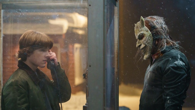 The Grabber stalking Finney in Black Phone 2