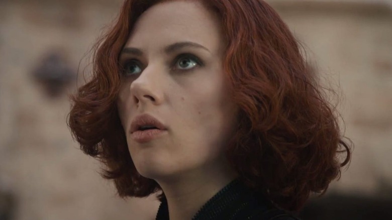 Black Widow looking at Hulk