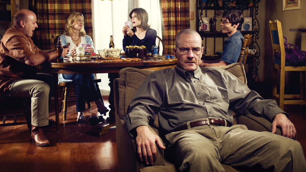 Dean Norris, Anna Gunn, Betsy Brandt, Bryan Cranston and RJ Mitte on Breaking Bad