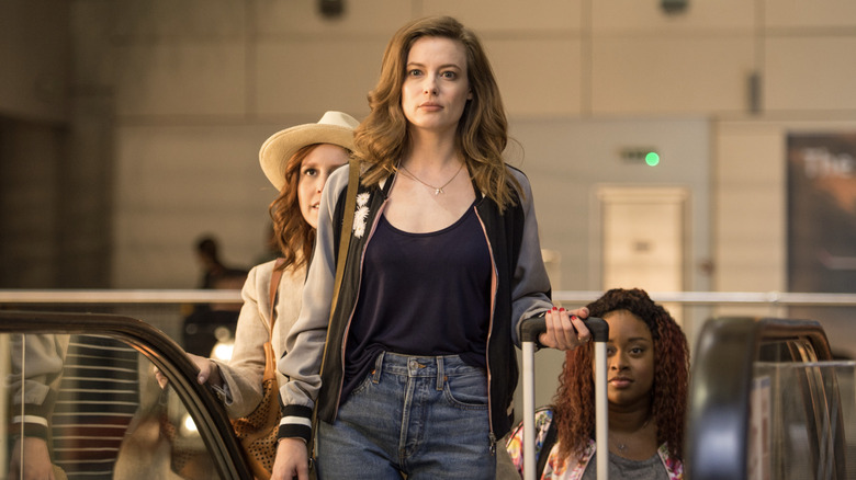 Gillian Jacobs Ibiza escalator