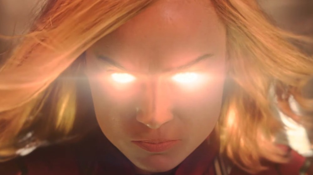 Captain Marvel glowing eyes