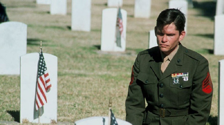 Dick Richards in a cemetery