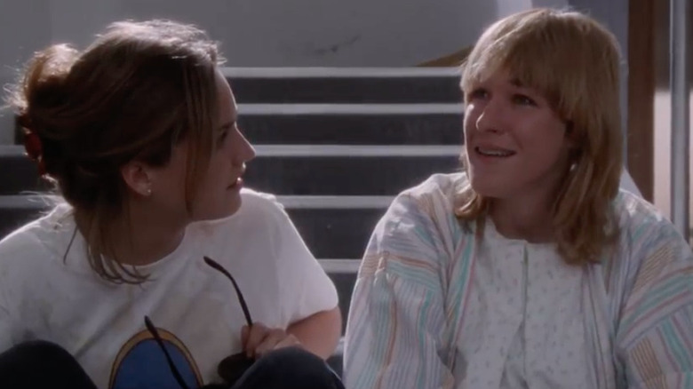 Susan and Chloe sitting on stairs