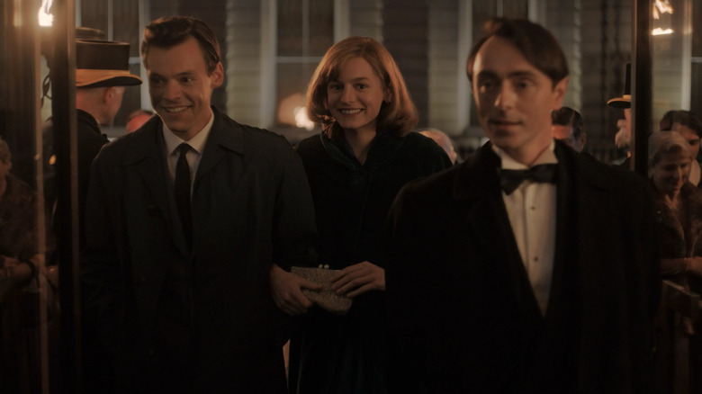 Tom, Marion, and Patrick linking arms