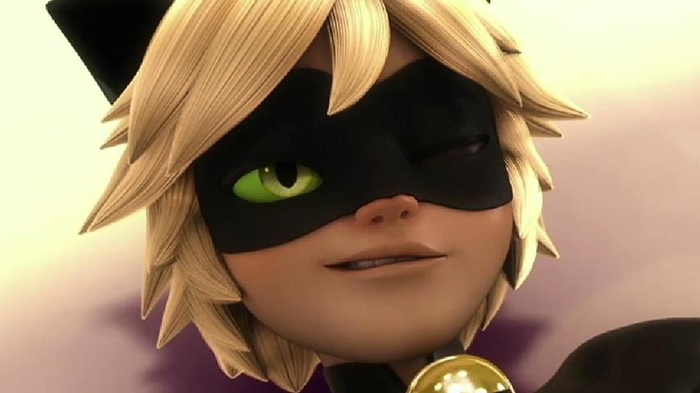 Cat Noir winks