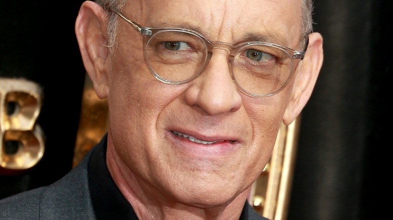 Tom Hanks wearing glasss