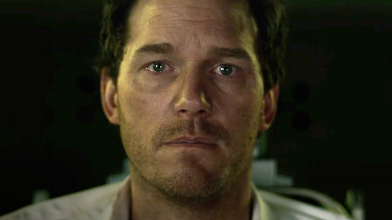 Chris Raven looking sad in Mercy (2026)