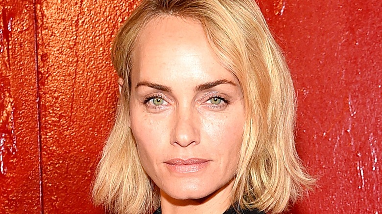 Amber Valletta staring intensely into the camera