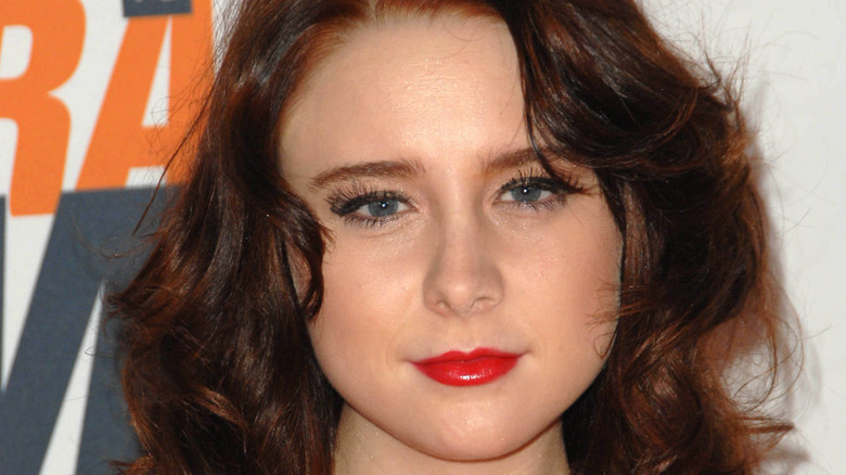 Alessandra Torresani with red lipstick