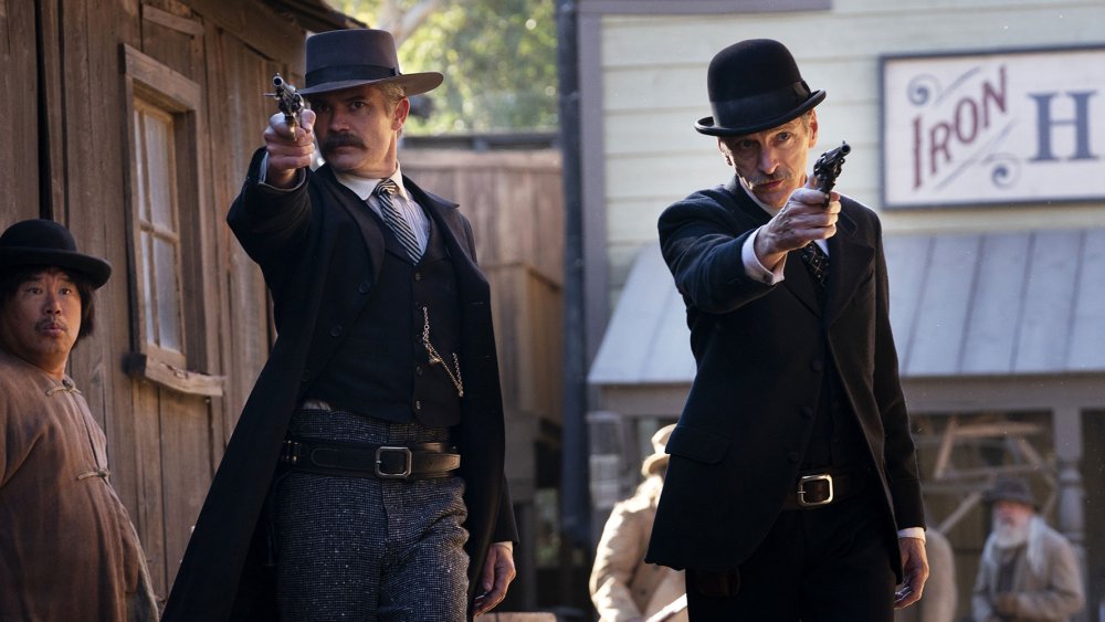 Timothy Olyphant and John Hawke on Deadwood
