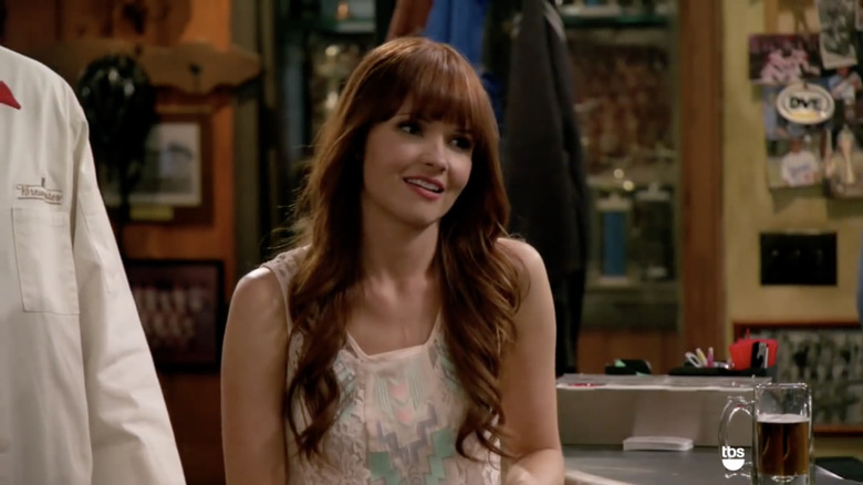 Melanie Sutton looks to the right