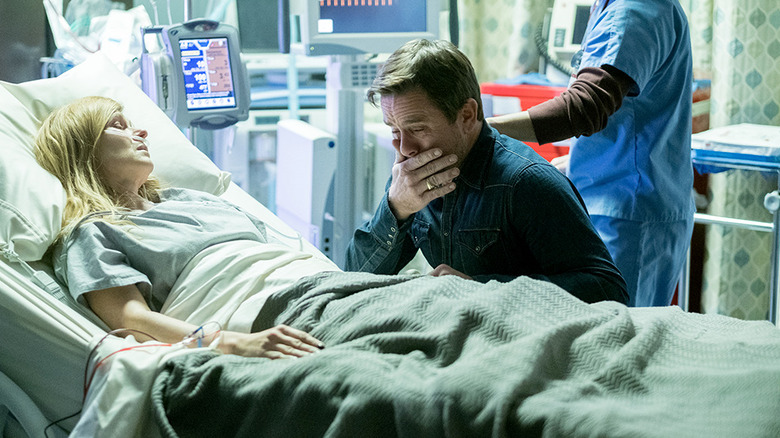 Connie Britton as Rayna James on her deathbed in Nashville